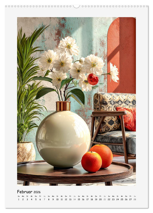 Form und Seele. Elegante Vasen im Raum (CALVENDO Premium Wandkalender 2026)