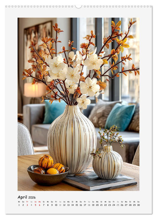 Form und Seele. Elegante Vasen im Raum (CALVENDO Premium Wandkalender 2026)