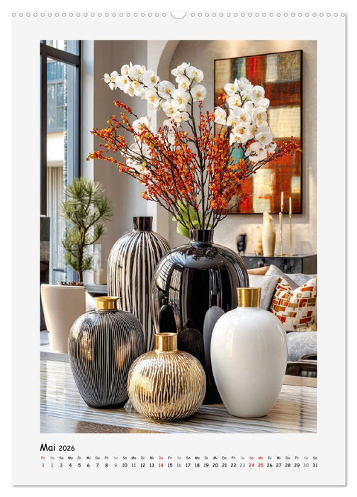Form und Seele. Elegante Vasen im Raum (CALVENDO Premium Wandkalender 2026)