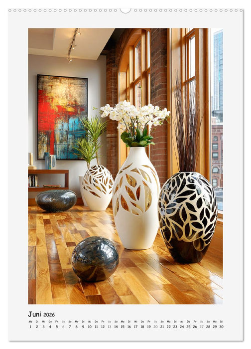Form und Seele. Elegante Vasen im Raum (CALVENDO Premium Wandkalender 2026)