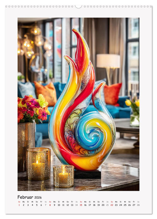 Tischdekorationen. Glas und Keramik in stilvollen Interieurs (CALVENDO Wandkalender 2026)