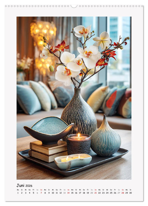 Tischdekorationen. Glas und Keramik in stilvollen Interieurs (CALVENDO Premium Wandkalender 2026)