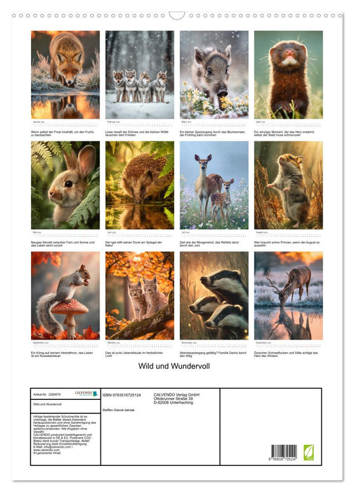 Wild und Wundervoll (CALVENDO Wandkalender 2026)