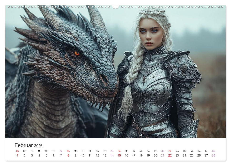 Von Elfen, Drachen und Zauberern - Ein Blick in fantastische Welten (CALVENDO Wandkalender 2026)