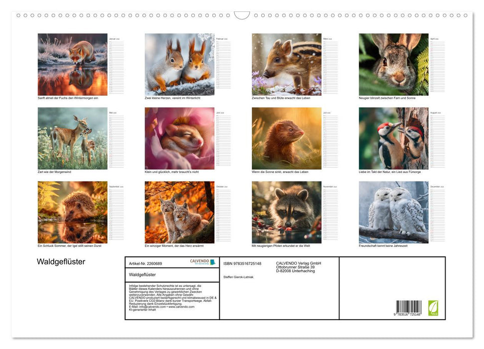 Waldgeflüster (CALVENDO Wandkalender 2026)