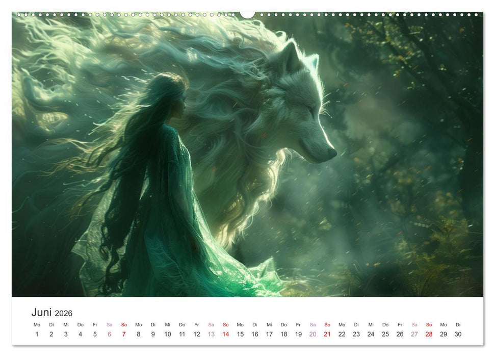 Von Elfen, Drachen und Zauberern - Ein Blick in fantastische Welten (CALVENDO Premium Wandkalender 2026)