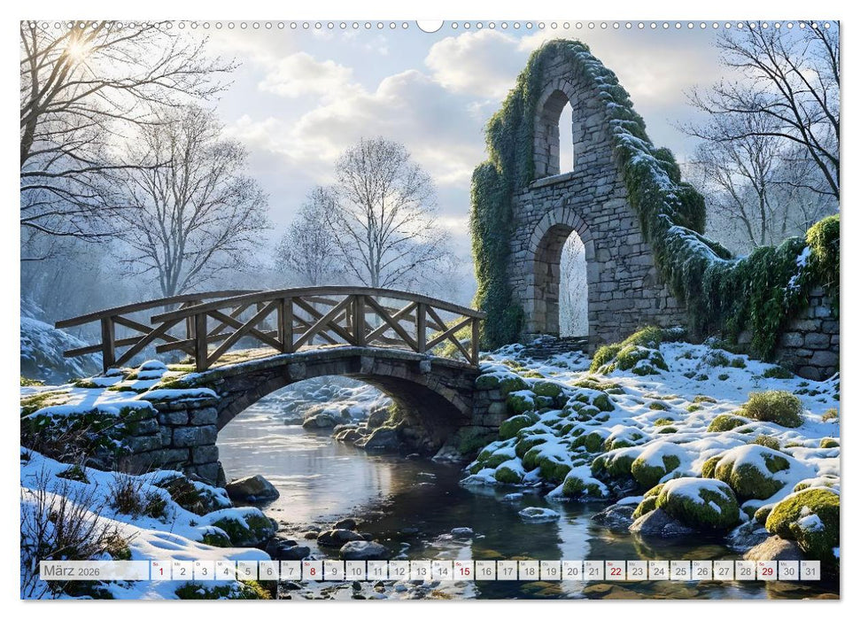 Flüstern der Vergänglichkeit - Gothic Dark Nature Landschaften (CALVENDO Wandkalender 2026)