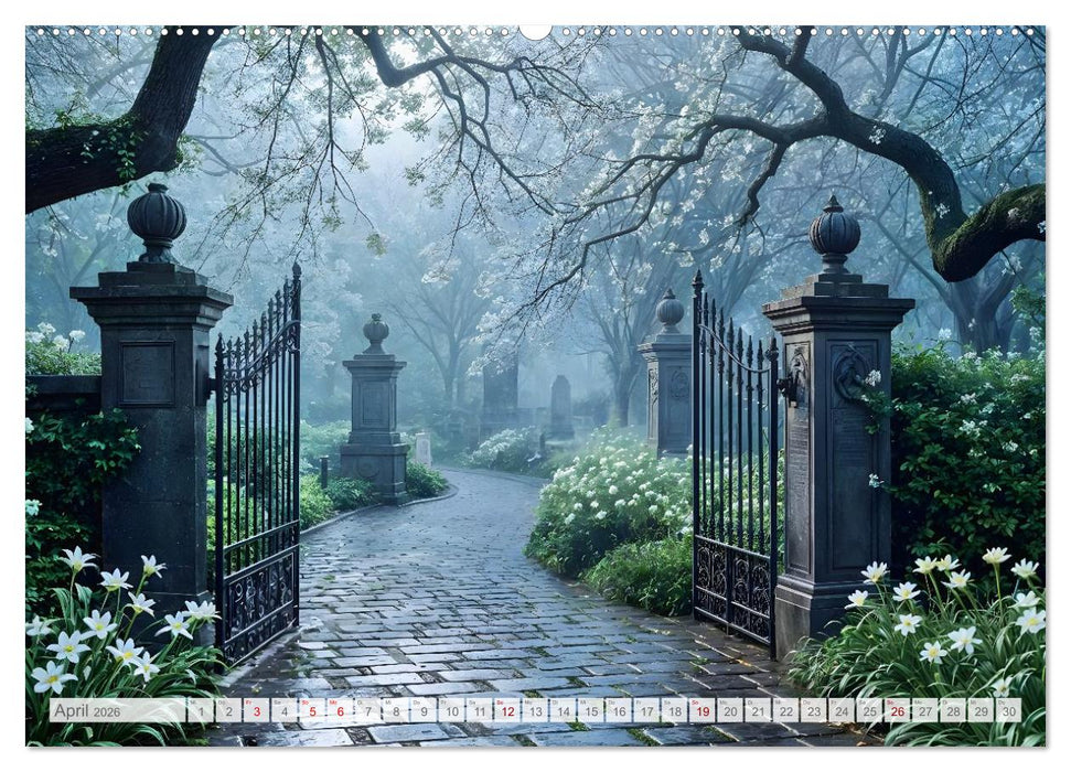 Flüstern der Vergänglichkeit - Gothic Dark Nature Landschaften (CALVENDO Wandkalender 2026)