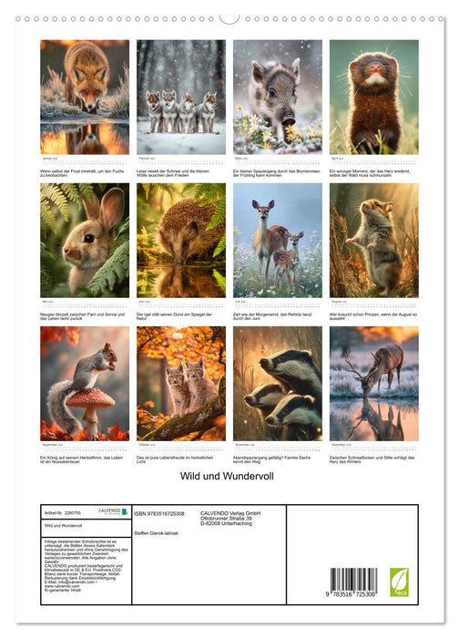 Wild und Wundervoll (CALVENDO Premium Wandkalender 2026)
