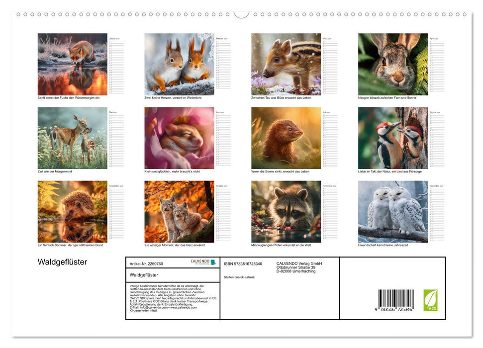 Waldgeflüster (CALVENDO Premium Wandkalender 2026)
