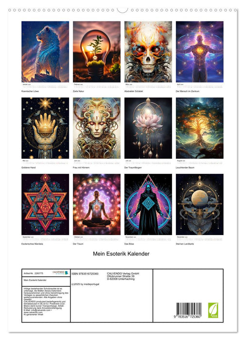 Mein Esoterik Kalender (CALVENDO Premium Wandkalender 2026)