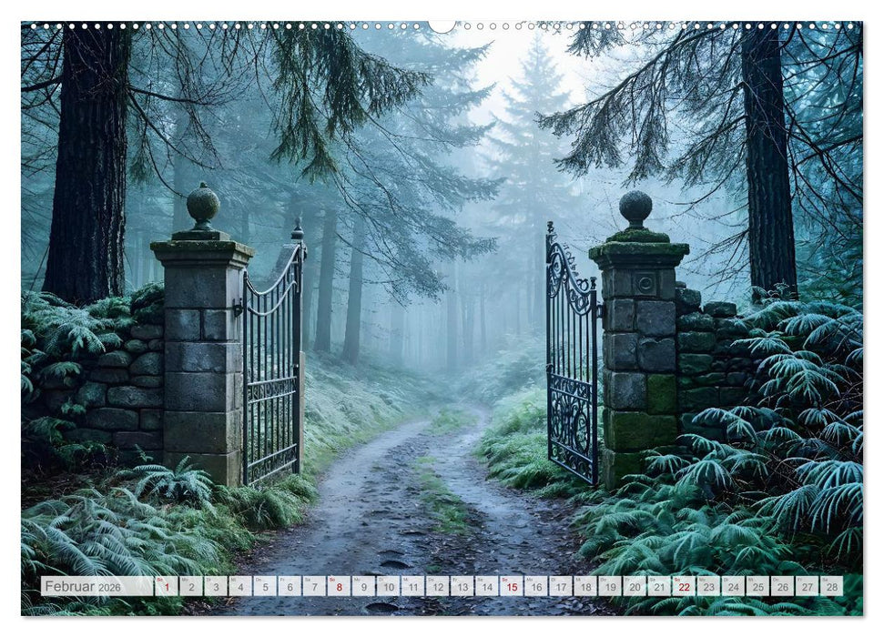 Flüstern der Vergänglichkeit - Gothic Dark Nature Landschaften (CALVENDO Premium Wandkalender 2026)