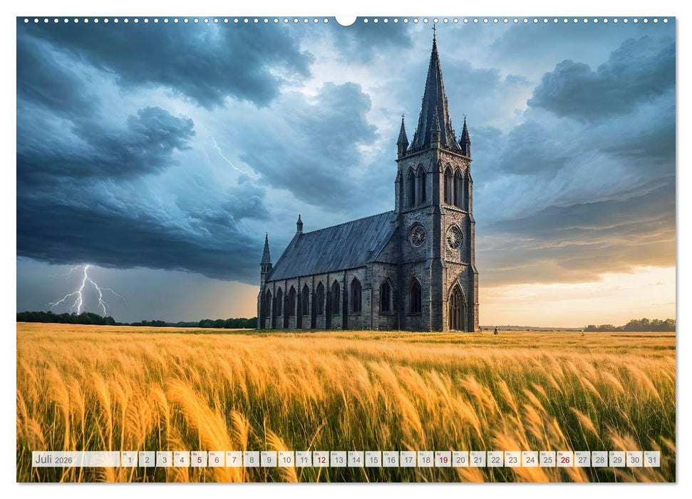 Flüstern der Vergänglichkeit - Gothic Dark Nature Landschaften (CALVENDO Premium Wandkalender 2026)