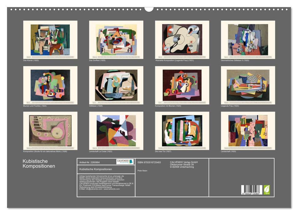Kubistische Kompositionen (CALVENDO Wandkalender 2026)