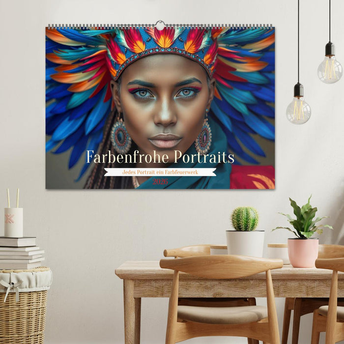 Farbenfrohe Portraits (CALVENDO Wandkalender 2026)