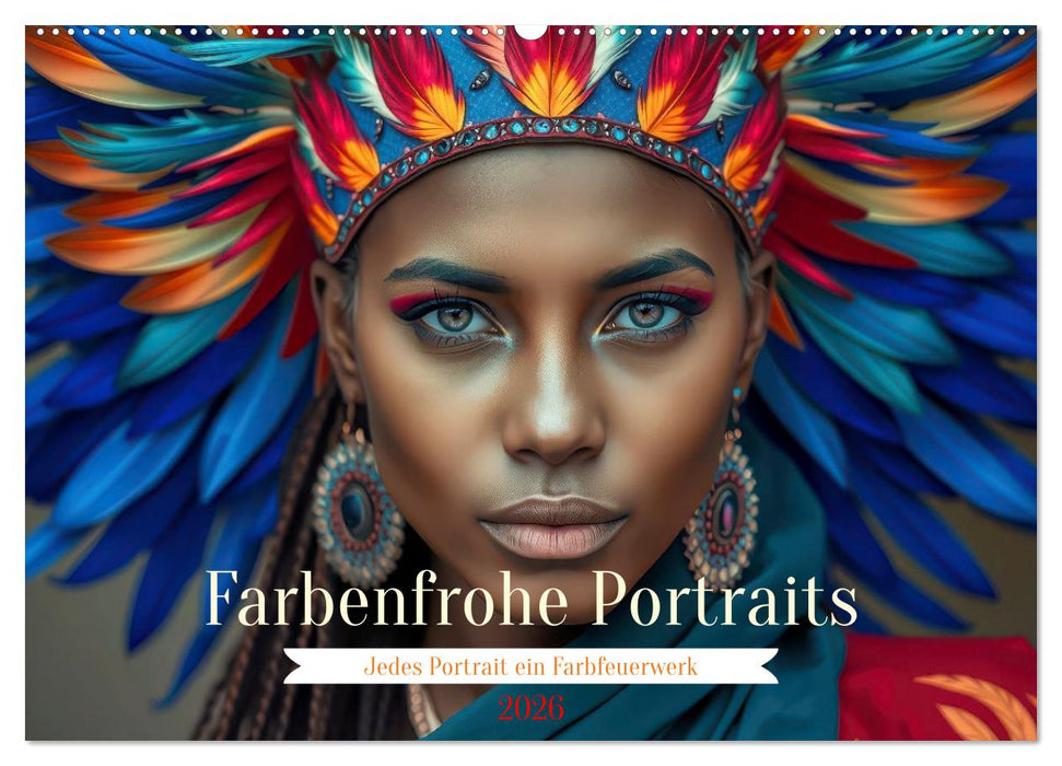 Farbenfrohe Portraits (CALVENDO Wandkalender 2026)