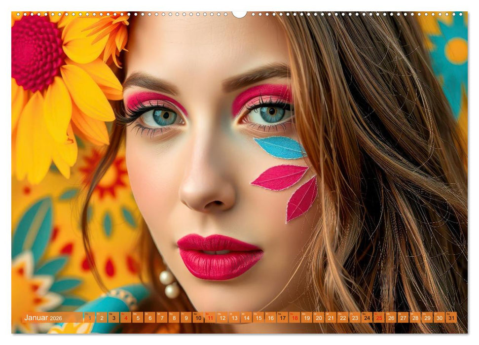 Farbenfrohe Portraits (CALVENDO Wandkalender 2026)