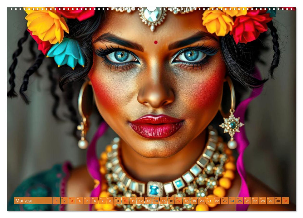 Farbenfrohe Portraits (CALVENDO Wandkalender 2026)
