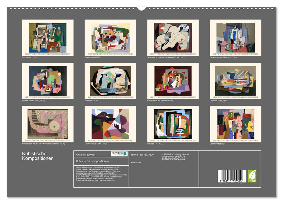 Kubistische Kompositionen (CALVENDO Premium Wandkalender 2026)