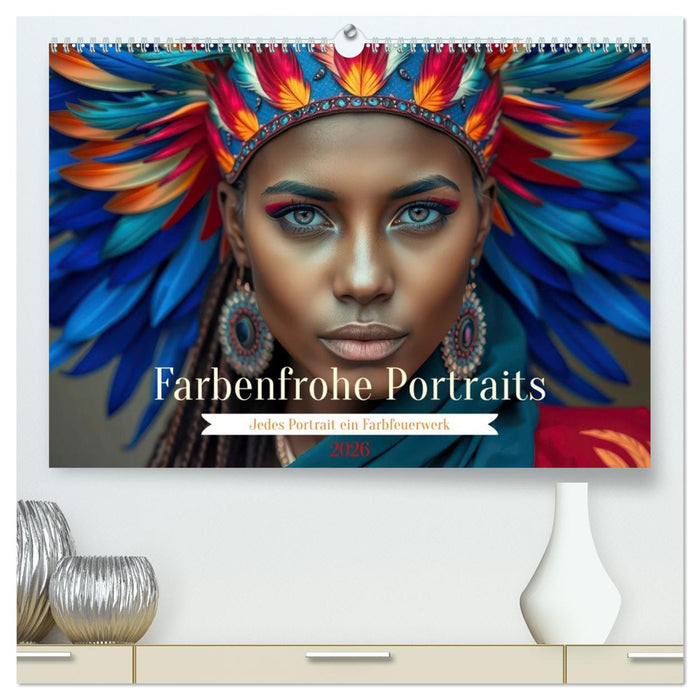 Farbenfrohe Portraits (CALVENDO Premium Wandkalender 2026)