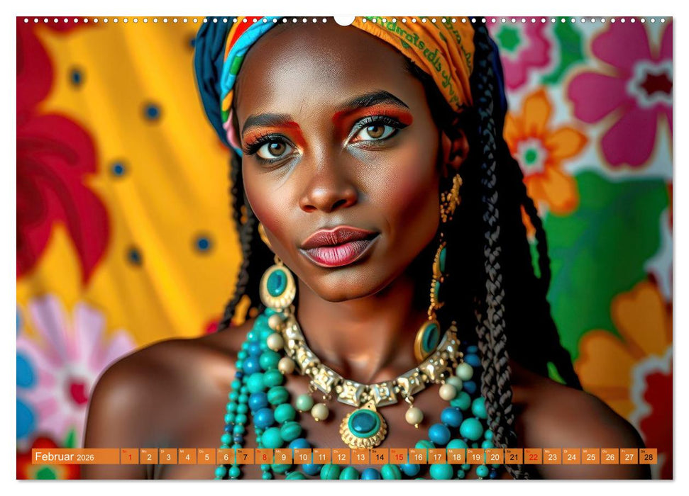 Farbenfrohe Portraits (CALVENDO Premium Wandkalender 2026)