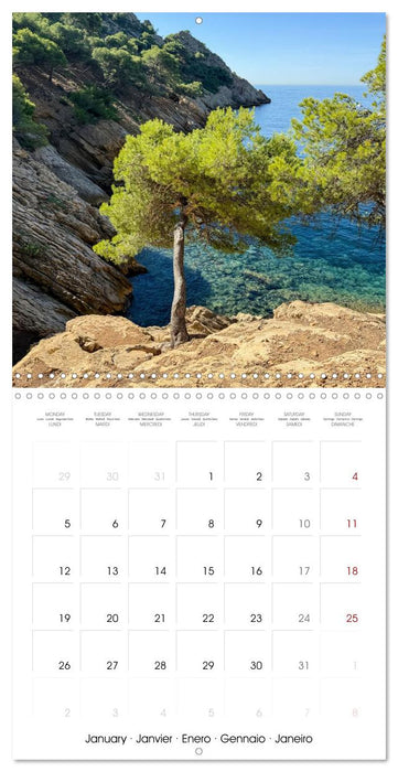 Côte Bleue - Un paradis secret baigné de lumière (CALVENDO Calendrier mensuel 2026)