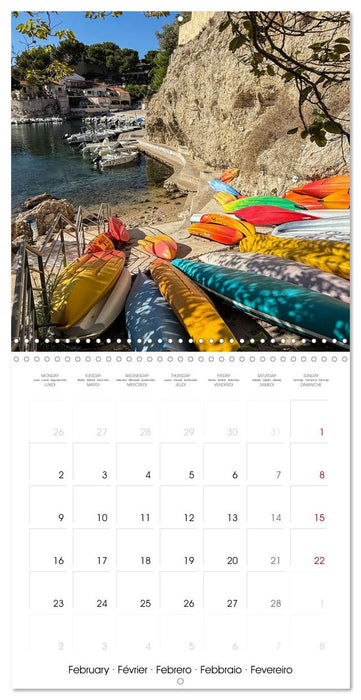 Côte Bleue - Un paradis secret baigné de lumière (CALVENDO Calendrier mensuel 2026)