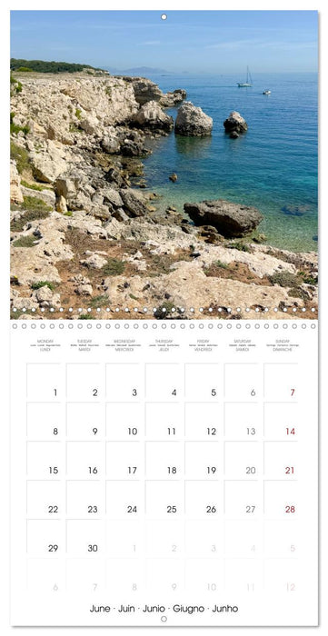 Côte Bleue - Un paradis secret baigné de lumière (CALVENDO Calendrier mensuel 2026)