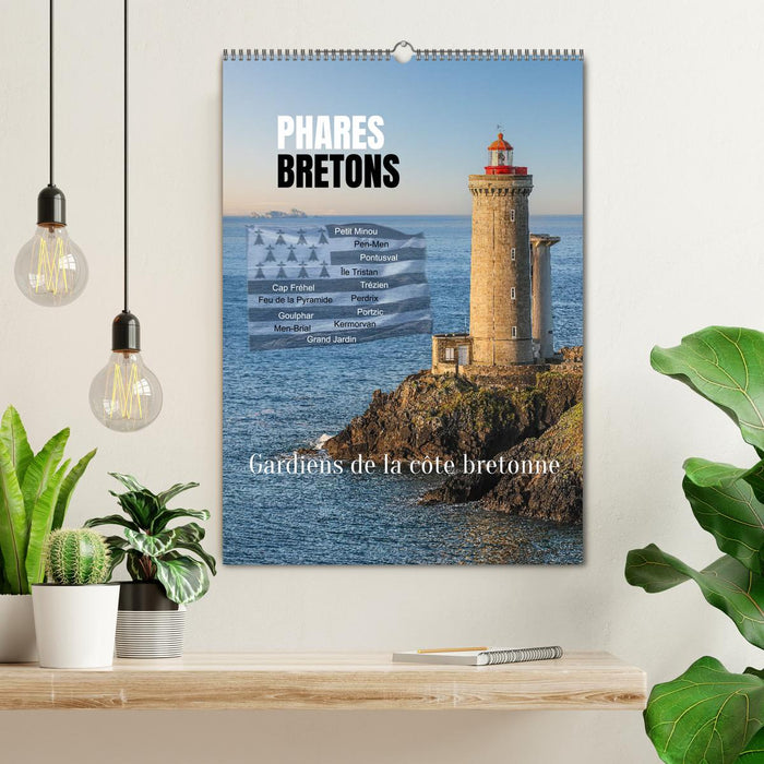Phares Bretons Gardiens de la côte bretonne (CALVENDO Calendrier mensuel 2026)