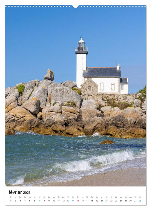 Phares Bretons Gardiens de la côte bretonne (CALVENDO Calendrier mensuel 2026)