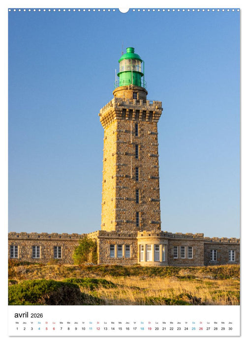 Phares Bretons Gardiens de la côte bretonne (CALVENDO Calendrier mensuel 2026)