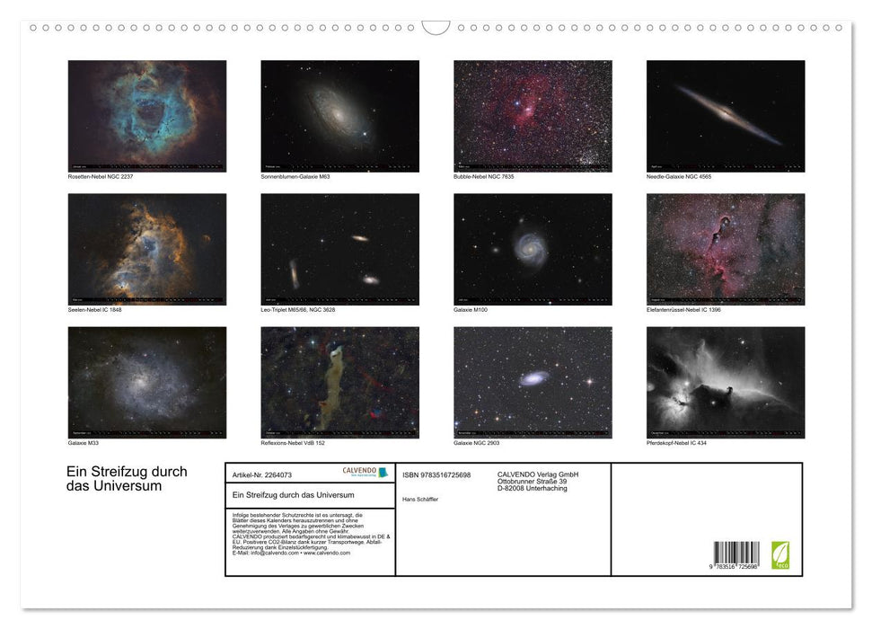 Ein Streifzug durch das Universum (CALVENDO Wandkalender 2026)