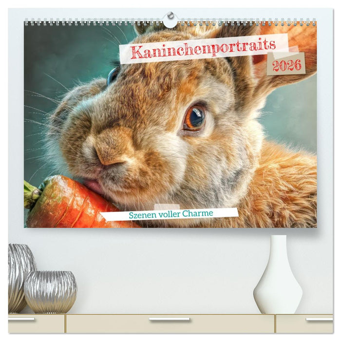 Kaninchenportraits – Szenen voller Charme (CALVENDO Premium Wandkalender 2026)