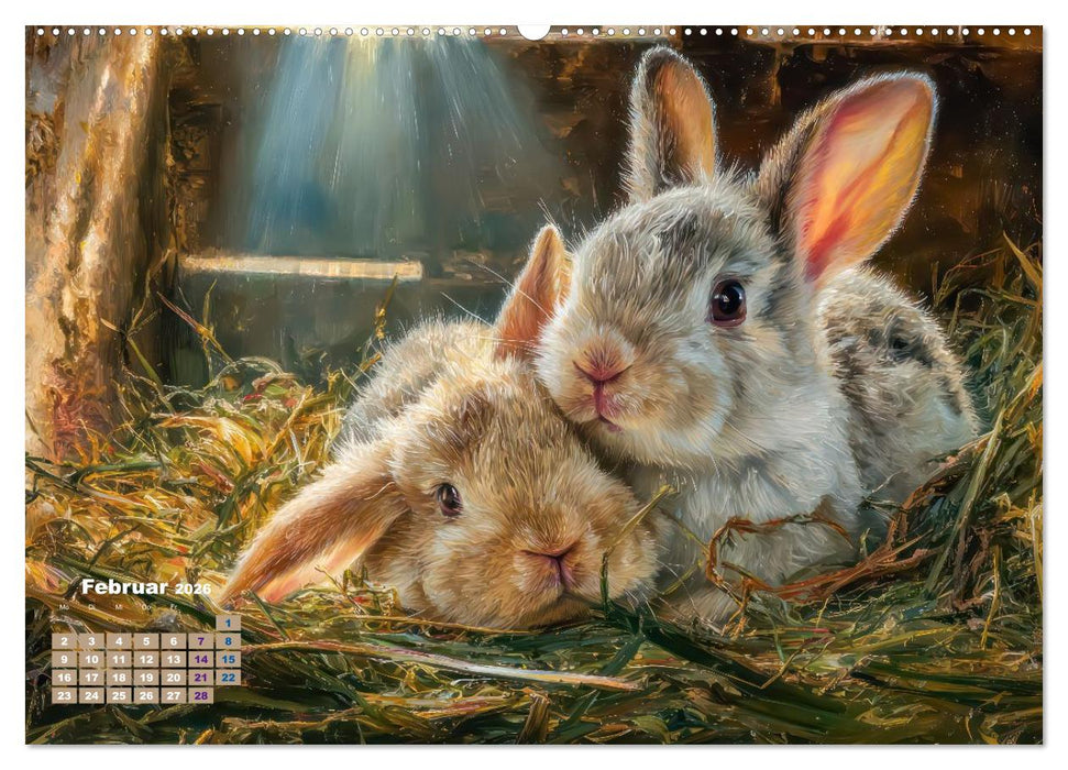 Kaninchenportraits – Szenen voller Charme (CALVENDO Premium Wandkalender 2026)