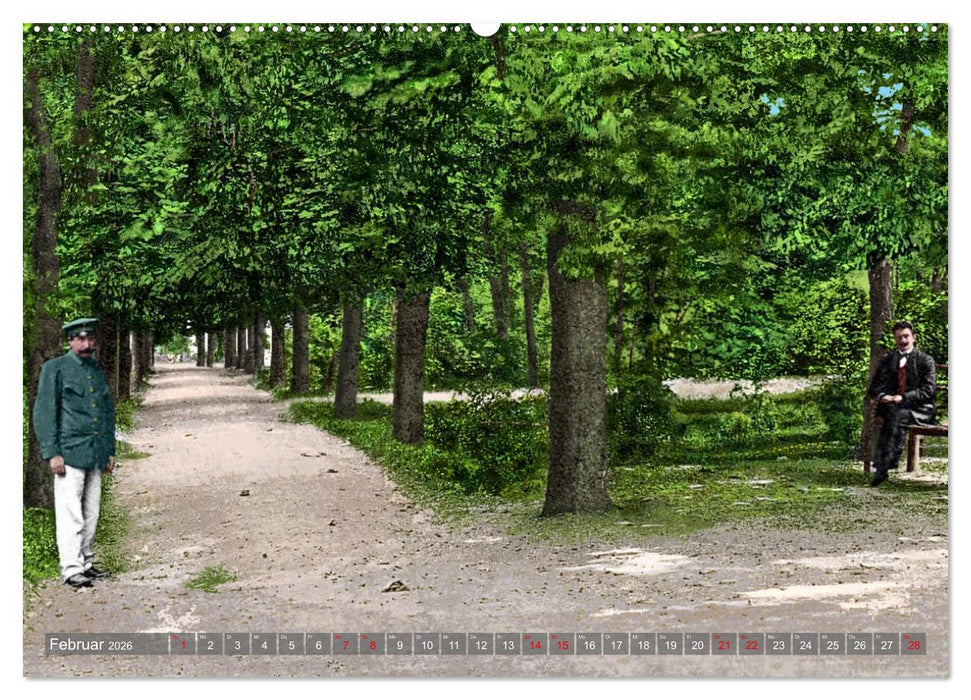 Aschersleben um 1900 – Auf der alten Burg - Kolorierte Schwarzweißfotos (CALVENDO Wandkalender 2026)