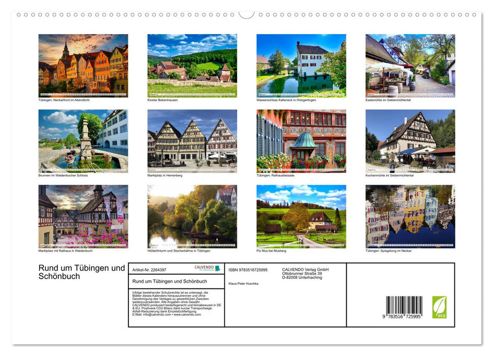 Rund um Tübingen und Schönbuch (CALVENDO Premium Wandkalender 2026)