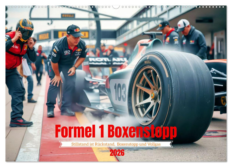 Formel 1 Boxenstopp (CALVENDO Wandkalender 2026)