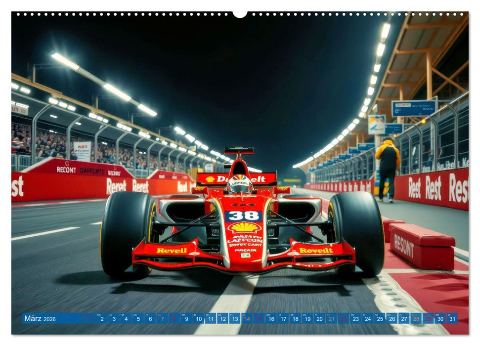 Formel 1 Boxenstopp (CALVENDO Premium Wandkalender 2026)