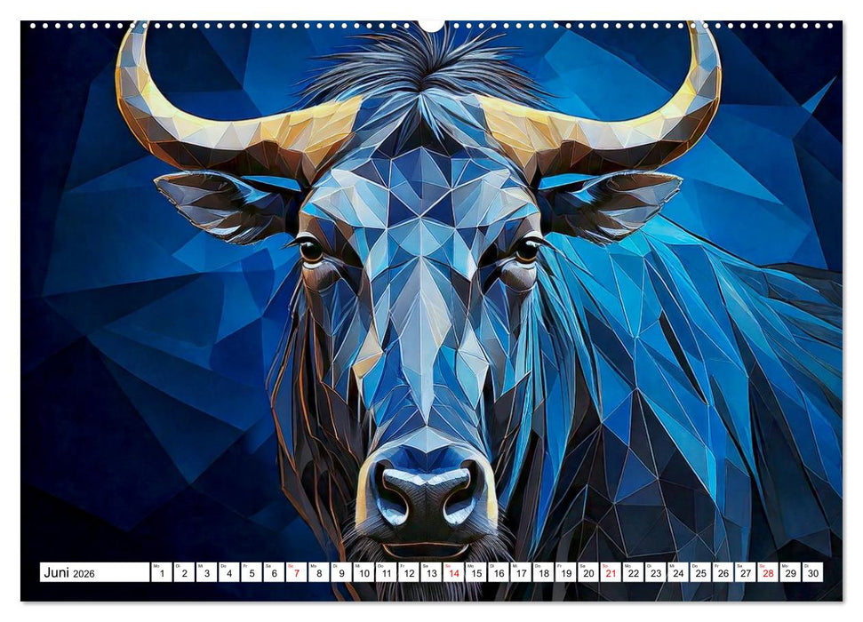 Low Poly Wildlife (CALVENDO Wandkalender 2026)