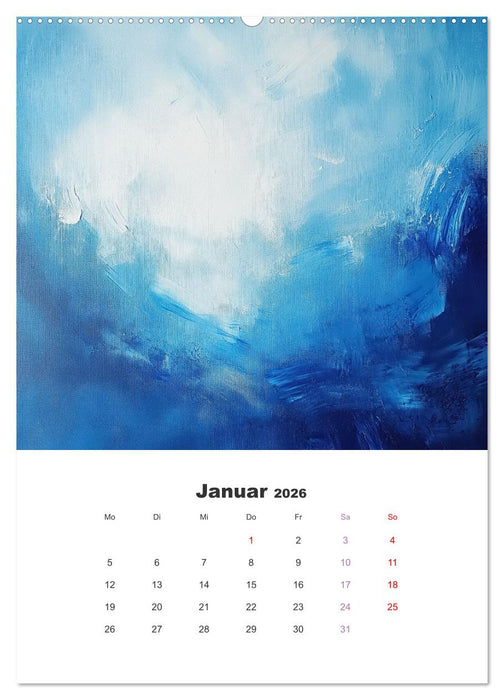 Abstrakte KI-Kunstwerke - Farbenfrohe Kunstmomente für das ganze Jahr (CALVENDO Wandkalender 2026)