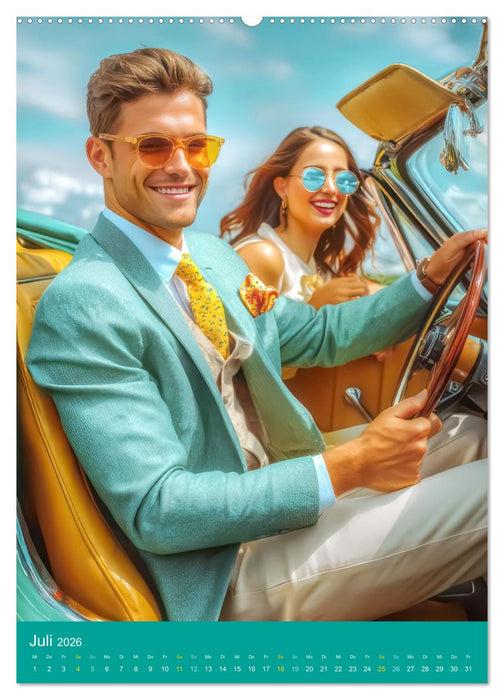 Superreiche - Dandyhafte Eleganz im Retro-Look (CALVENDO Premium Wandkalender 2026)