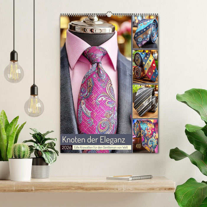 Knoten der Eleganz. Edle Krawatten für den Gentleman von Welt (CALVENDO Wandkalender 2026)