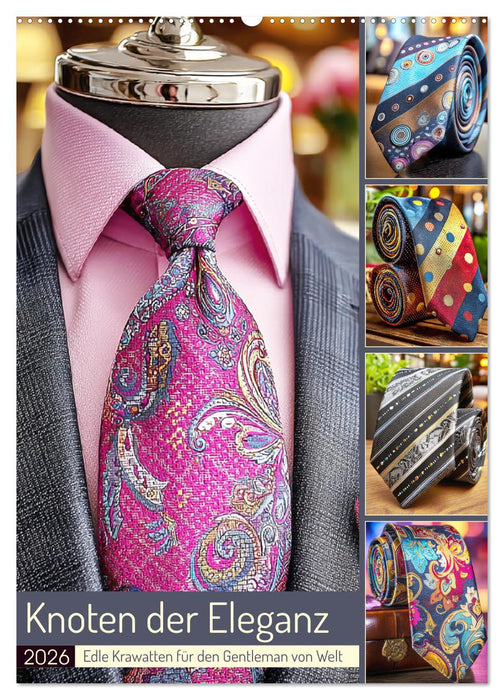 Knoten der Eleganz. Edle Krawatten für den Gentleman von Welt (CALVENDO Wandkalender 2026)