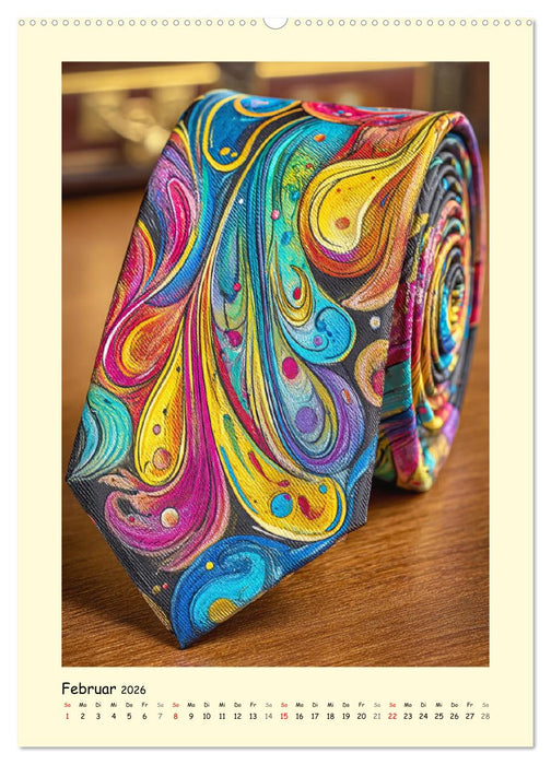 Knoten der Eleganz. Edle Krawatten für den Gentleman von Welt (CALVENDO Wandkalender 2026)