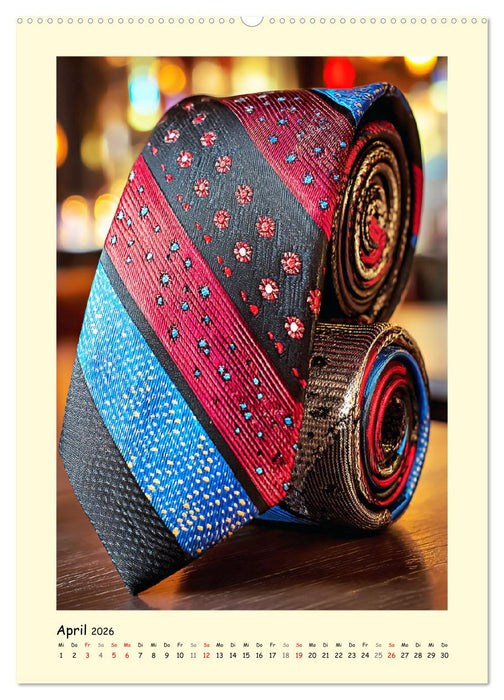 Knoten der Eleganz. Edle Krawatten für den Gentleman von Welt (CALVENDO Wandkalender 2026)