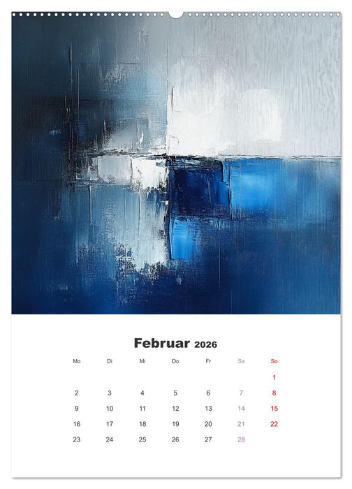 Abstrakte KI-Kunstwerke - Farbenfrohe Kunstmomente für das ganze Jahr (CALVENDO Premium Wandkalender 2026)