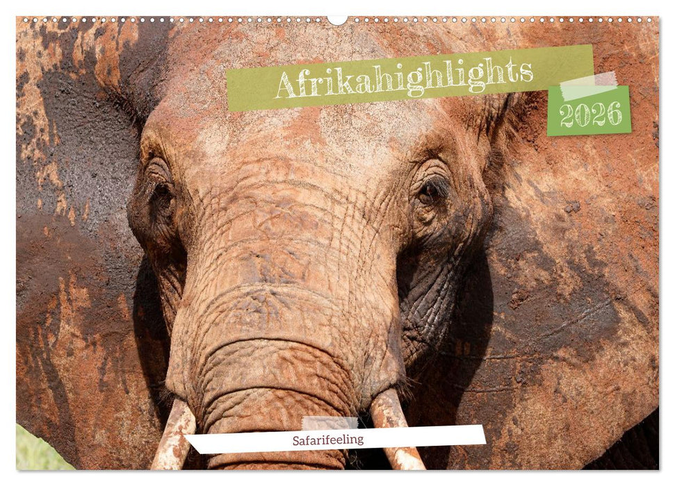 Afrikahighlights - Safarifeeling (CALVENDO Wandkalender 2026)