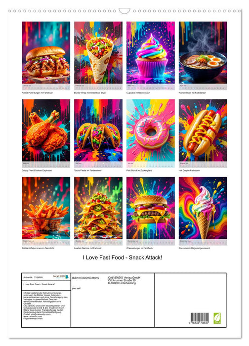 I Love Fast Food - Snack Attack! (CALVENDO Wandkalender 2026)