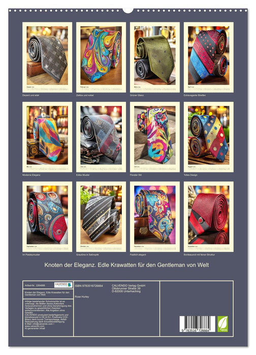 Knoten der Eleganz. Edle Krawatten für den Gentleman von Welt (CALVENDO Premium Wandkalender 2026)