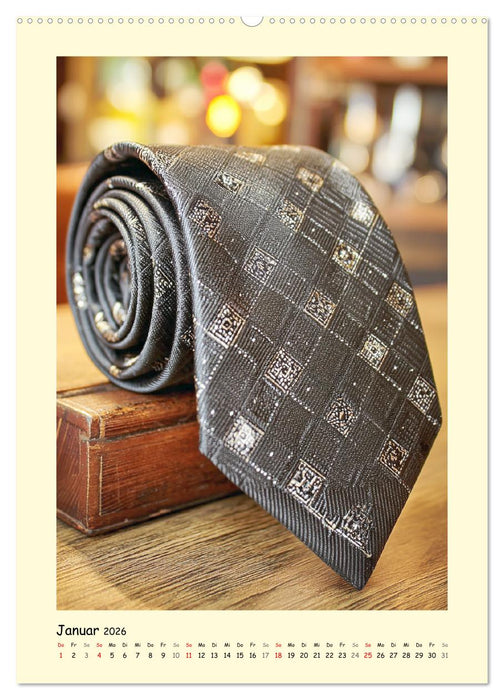 Knoten der Eleganz. Edle Krawatten für den Gentleman von Welt (CALVENDO Premium Wandkalender 2026)